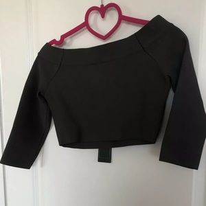 BCBG gray “Anja” crop top size XS